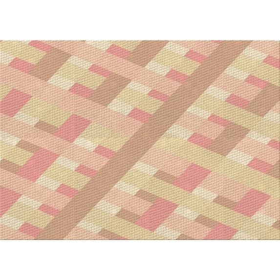 Ahgly Company Machine Washable Indoor Rectangle Transitional Orange Area Rugs, 2' x 4'