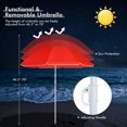 thumbnail image 3 of Biotree 2-Person Folding Outdoor Loveseat Camp Chair with Shade Canopy for Camping Beach Picnic, Red, 3 of 9