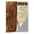 thumbnail image 2 of Lotusprinthandmade Personalized Name Stepped Dad Who Made Choice Poster 24" x 36", 2 of 5