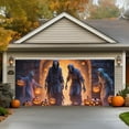 thumbnail image 4 of Halloween Garage Door Cover Decorations, Easy Installation, Large Banner Backdrop for Car Garage Door Party Wall Door Gate (Orange,71x43Inch), 4 of 6