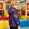 thumbnail image 5 of Tdoqot Toddler Girls Floral Windbreaker with Hood- Casual Long Sleeve Long Sleeve Cute Zip up Kids Fall Jackets Purple Size 3 T, 5 of 9