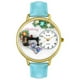 Whimsical Montres G0450012 Matelassage Bébé Bleu Cuir et Or Montre – image 1 sur 1