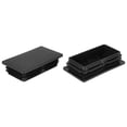 thumbnail image 1 of Uxcell 2 Pcs 5 9/16 x 3 5/32 Inch Tapones de Extremo Rectangulares para Tubos Metálicos Post Patas de Silla Mesa Estanterías, Negro, 1 of 6