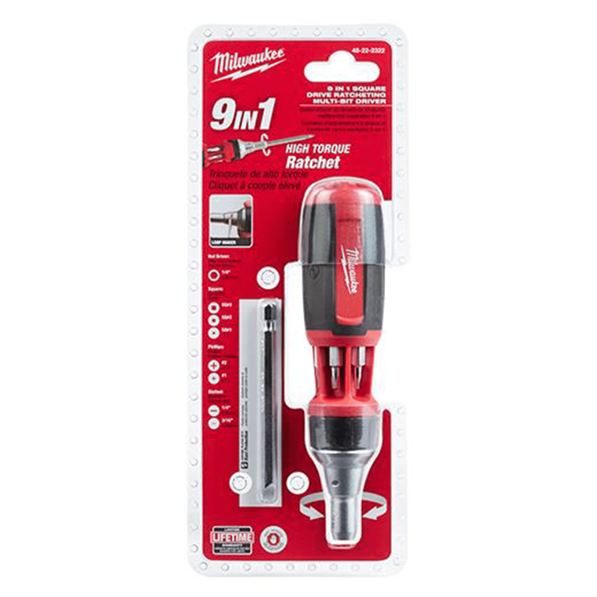 Milwaukee Tool 9-in-1 Square Drive Ratcheting Multi-bit Driver