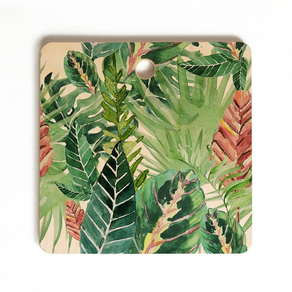 Society6 Gale Switzer Havana Jungle Square Cutting Board, 11.5" x 11.5"