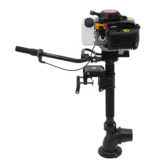 4.0HP 55cc 4‑Stroke Outboard Engine, 2900W Air‑Cooled Manual Start Boat Motor for Rubber Fishing Wooden Boats
