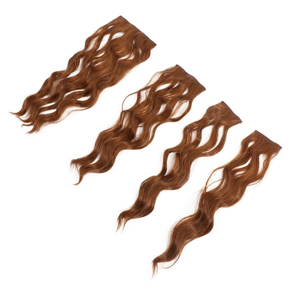 Wavy Hairpiece Clip In Hair Extensions for Women Easy to Apply Real Like Own Hair 4Pcs