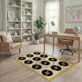 thumbnail image 2 of ODIKA Music Note Vintage Record Faded Vinyl Layout Round Movie Eight Stain Resistant Low Profile for Dorm Room, Small Living Apartment, 2 of 7