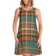 thumbnail image 1 of Balery colorful plaid Vestidos de verano para mujer con estampado: vestido holgado sin mangas, vestido playero informal y cómodo para días calurosos., 1 of 7
