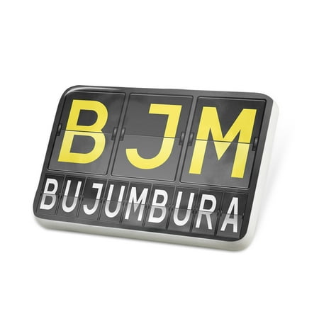 Porcelein Pin BJM Airport Code for Bujumbura Lapel Badge – NEONBLOND