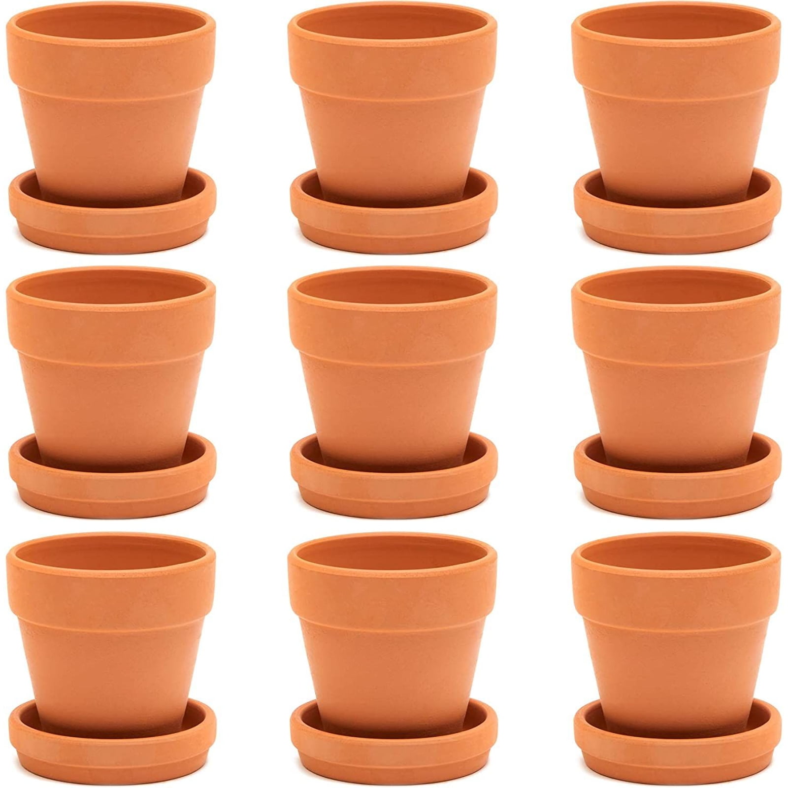 Six Terracotta Plant Pots Miniature Toys Dollhouse Assorted sizes 