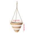 thumbnail image 4 of Hanging Plant Basket 1PC,Rattan Wall PlanterCollapsible Storage Organizer for Indoor Outdoor Gardens Home Decor(Black), 4 of 8