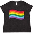thumbnail image 3 of Inktastic Pride Flag in Grunge Women's Plus Size T-Shirt, 3 of 5