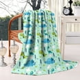 thumbnail image 2 of LightGreen Dinosaurs Clouds Trees Pattern Blanket,Comfortable Soft Lamb Wool Throw Blanket,All Season,Warm Lightweight Blankets for Sofa Bed Couch Living Room Chair,60"x80", 2 of 4