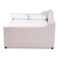 thumbnail image 2 of Baxton Studio Perry Velours Contemporain Rembourré Lit de Repos Complet en Rose, 2 of 7