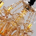 thumbnail image 4 of Candil de Techo Cristal Cortado D'Gala Iluminación DG8015 Ámbar de 6 Luces, 4 of 6