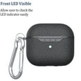 thumbnail image 3 of Allytech Case Compatible with AirPods 3rd Generation (2021 Released), Lychee Texture PU Leather Anti-Scratch Skin with Key-Chain Accessories for Women Men Case for Air-Pods 3 2021, Black, 3 of 5
