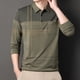 thumbnail image 4 of Blusa y camisa de manga larga con cuello vuelto para hombre, pijama deportivo para el hogar, camiseta de color liso, blusa deportiva de poliéster para hombre, 4 of 6