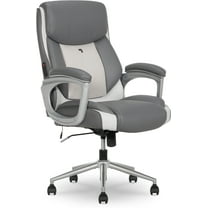 Sharper Image S-120 Massage and Heat Office Chair, Gray/White