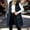 Navy, variant on IUYRTFE Women's Long Hooded Puffer Vest with High Collar and Zipper Front Quilted Winter Coat with Pockets