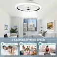 thumbnail image 5 of Oaks Aura Low Profile Ceiling Fan with LED lights Bladeless Smart App Control 6-Speed Flush Mount Ceiling Lighting, 5 of 9