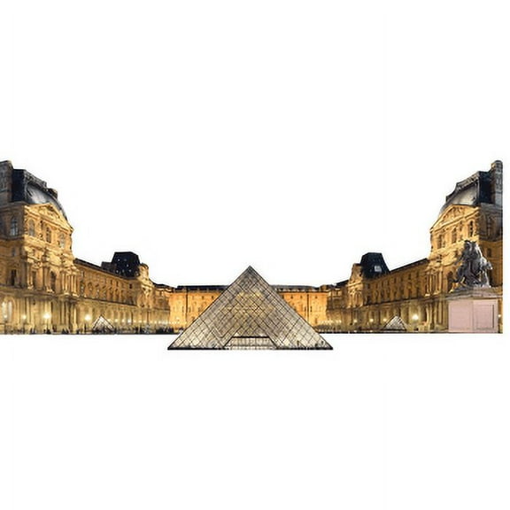 H13599 Louvre Museum 135 Inch Wide Extra Large Cardboard Cutout Set Standee Standup