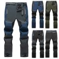 thumbnail image 1 of Leodye Casual Men Color Block Pockets Sports Long Cargo Pants Quick Drying Breathable Work Trousers Gray XL(XL), 1 of 3