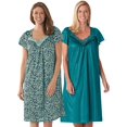 thumbnail image 1 of 2-Pack Silky Tricot Nightgowns by Cozee Corner, 1 of 3