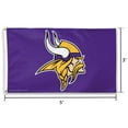 thumbnail image 2 of WinCraft Minnesota Vikings Deluxe 3' x 5' Flag, 2 of 2