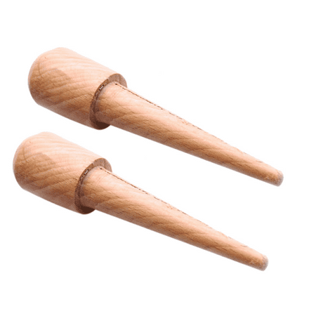 2 Split Wood Tapered Mandrel For Emery Sheets To Use In Polishing Motors -