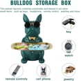 thumbnail image 4 of Bandeja de almacenamiento de escritorio de Bulldog, estatua, alcancía, almacenamiento, escultura de Animal, decoración de mesa, multifunción (verde), 4 of 4