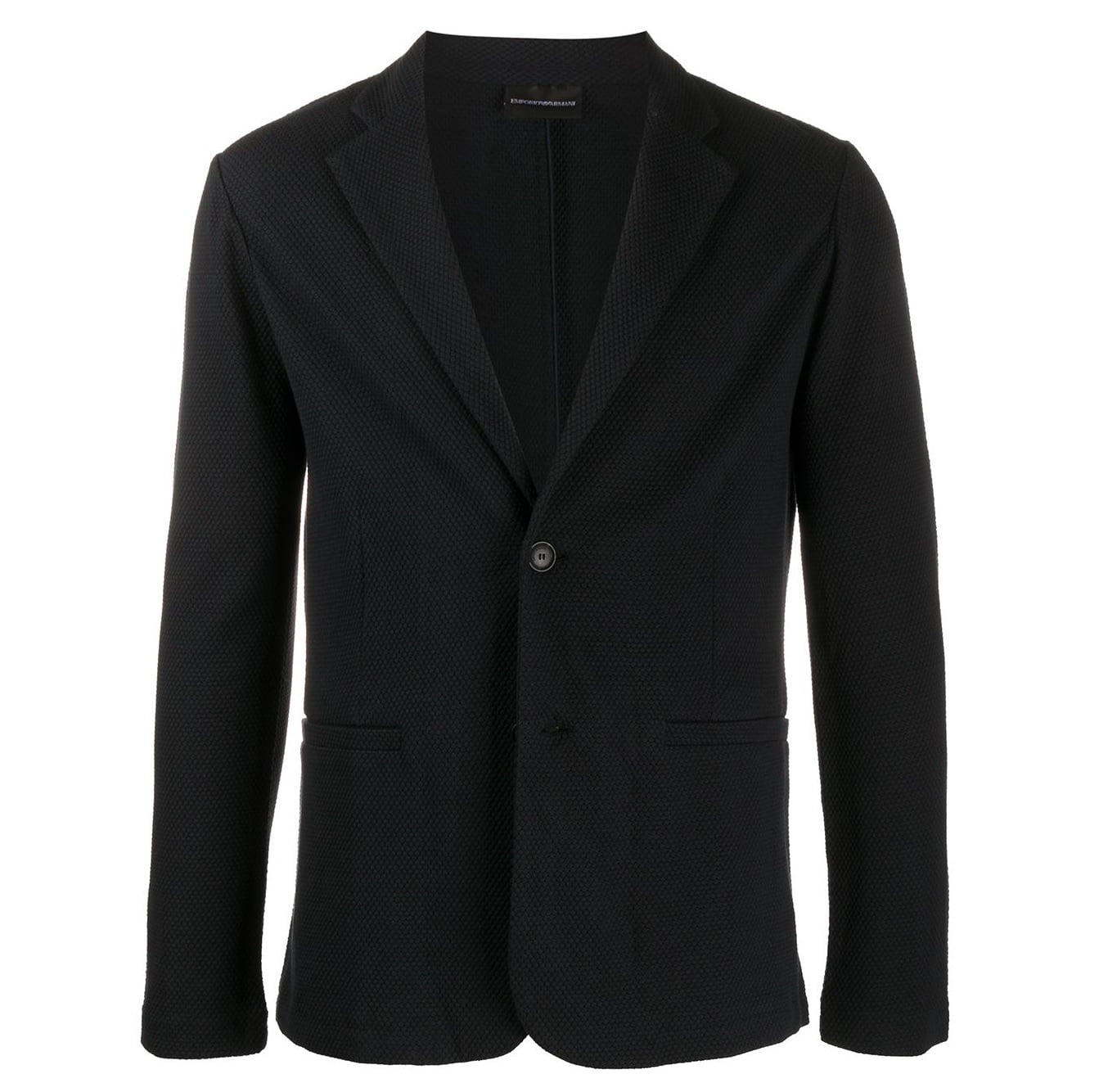emporio armani black jacquard puffa jacket