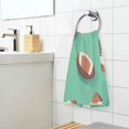 thumbnail image 3 of Yayeee 2 Pack Hand Towels for Bathroom 100% Cotton 16" x 28" Soft Absorbent Kitchen Towel, Green American Footballs, 3 of 7
