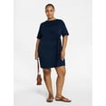 thumbnail image 2 of Terra & Sky Women’s Plus Front Twist Dress with Short Sleeve, Size 0X-5X, 2 of 5