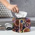 thumbnail image 6 of Sikiie Vintage Floral Leather Tissue Box Cover Square, tissue box holder, Tissue Box with Bottom Belt-5.2”x5.2”x5.2”, 6 of 7