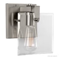 thumbnail image 4 of Urban Ambiance Luxury Mid-Century Modern Bath Fixture, Size: 8-3/8"H x 7"W, with Luxe Style Elements, Brushed Nickel Finish and Clear Shade, UHP2455, 4 of 4