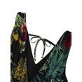 thumbnail image 4 of Mialoley Femmes Robe d'Été Sans Manches, Imprimé Feuille Dos Nu V-Cou une Pièce, 4 of 9