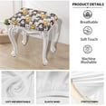 thumbnail image 4 of Xoenoiee Cat Print Stool Slipcovers Stretch Ottoman Cover, Soft Rectangular Barstool Covers Washable Saddle Stool Slipcover Removable Bench Seat Protector, 2 Pack, 4 of 6