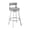 Light Gray and Stainless, variant on Armen Living Flynn30" Swivel Bar Stool in Brushed Stainless Steel with Light Gray Faux Leather