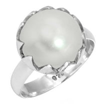 925 Sterling Silver Ring Freshwater Pearl Handmade Jewelry