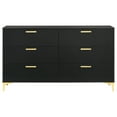 thumbnail image 3 of Kendall 6-drawer Dresser Black, 3 of 9