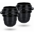 thumbnail image 1 of Black e27 screw socket - 2x e27 lamp socket plastic ring - e27 bulb socket - e27 bulb socket holder for ceiling and pendant lamp - e27 bulb socket, 1 of 4