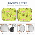 thumbnail image 5 of Kdxio Avocado Work Out Print 2-Piece Sun Shade Front Windshield - Foldable Car Front Window Sunshades For Most Sedans Suv Truck, 5 of 6