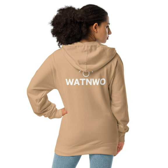 WATNWO Unisex fleece zip up hoodie