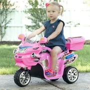 Lil Rider Kids Electric Motorcycle 3-Wheel Ride On Toy with Reverse, Sounds, and Headlights