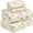 Jasmine Stamp Cream, variant on RUVANTI 100% Cotton Flannel Sheets Full Size - 4 Piece Warm, Soft & Breathable, Deep Pocket, Double Brushed Cozy All Season Bedding Set, Ivory