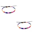 thumbnail image 2 of ziyahi Bohemian Style Bracelets Adjustable Braided Handmade Anklet Accessories 2Set, 2 of 6