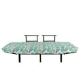 thumbnail image 3 of Leaves Futon Couch, Big Petals with Strokes and Dots Floral Nature Theme Smooth Drawing of Greenery, Daybed with Metal Frame Upholstered Sofa for Living Dorm, Loveseat, Multicolor, by Ambesonne, 3 of 4