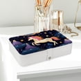 thumbnail image 6 of Unicorn Portable PU Leather Jewelry Box Organizer with Removable Compartment, Necklace Holder, Bracelet Holder, 6 of 6