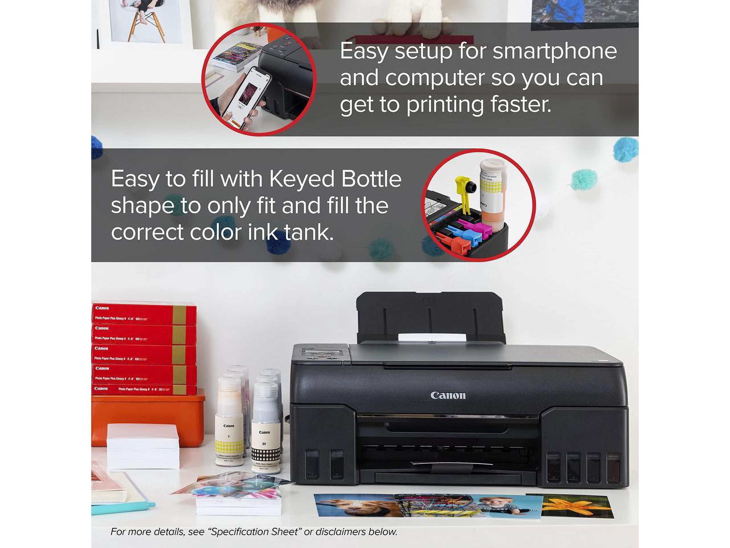 Canon PIXMA G620 PIXMA MegaTank Wireless All-In-One Inkjet Photo Printer - Black